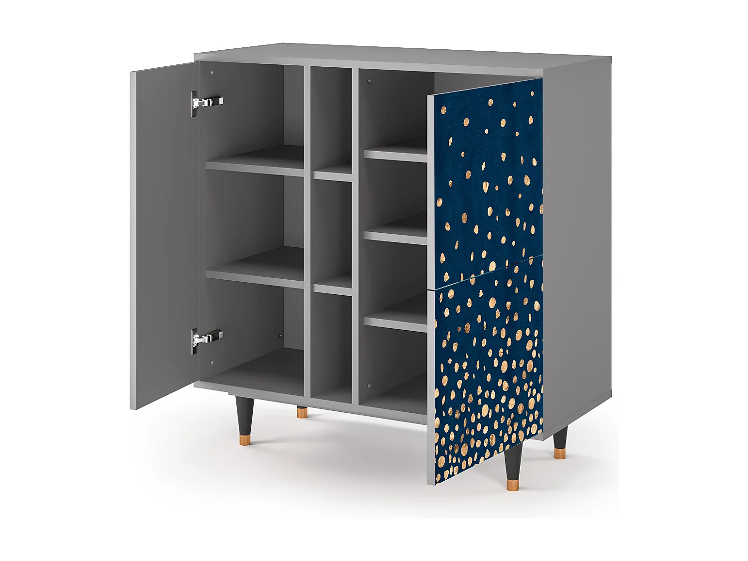 Kredens - 94х96х41 cm - BS5 - Night Skies, Szary