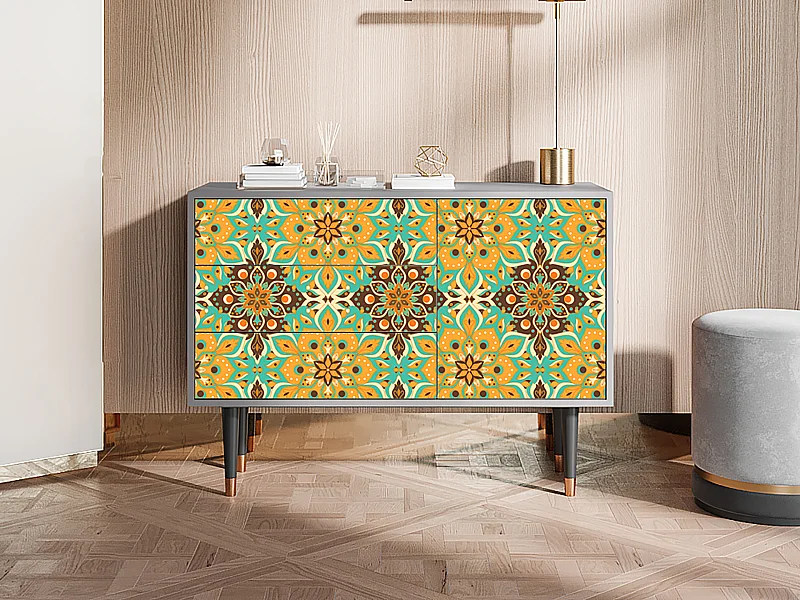 Kredens - 115х84х41 cm - S3 - Indian Spices, Szary