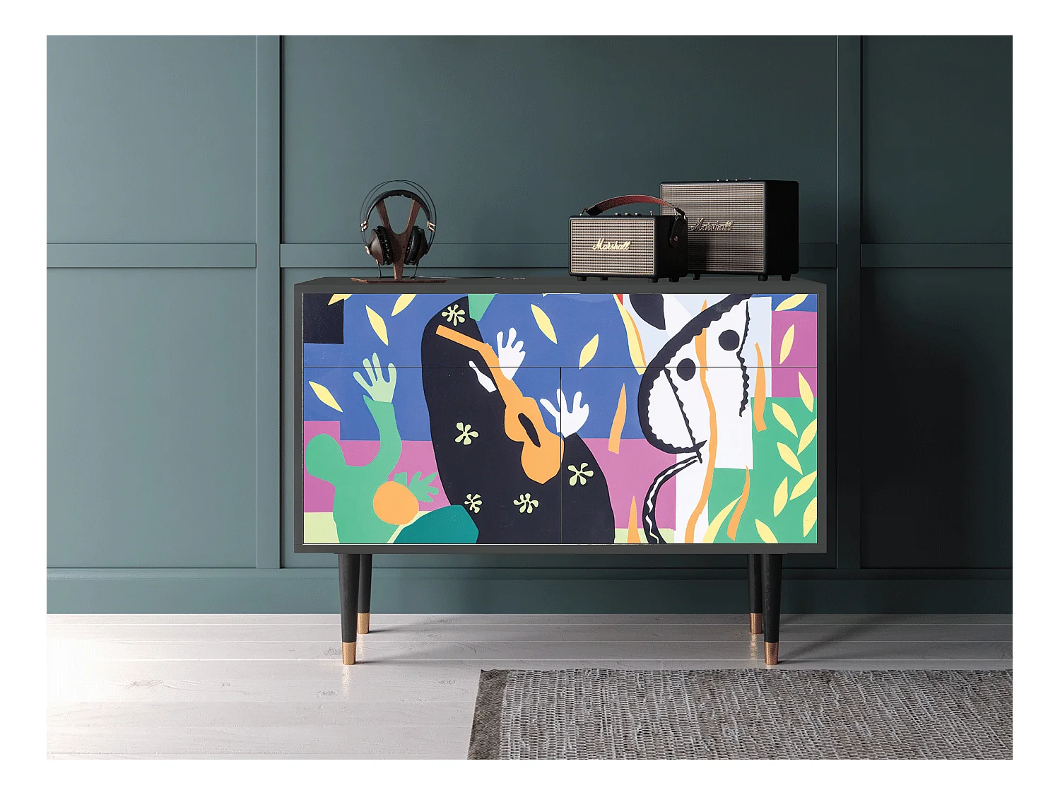 Sideboard - 115x85x48 cm - BS4 - La Tristesse du Roi, Anthrazit