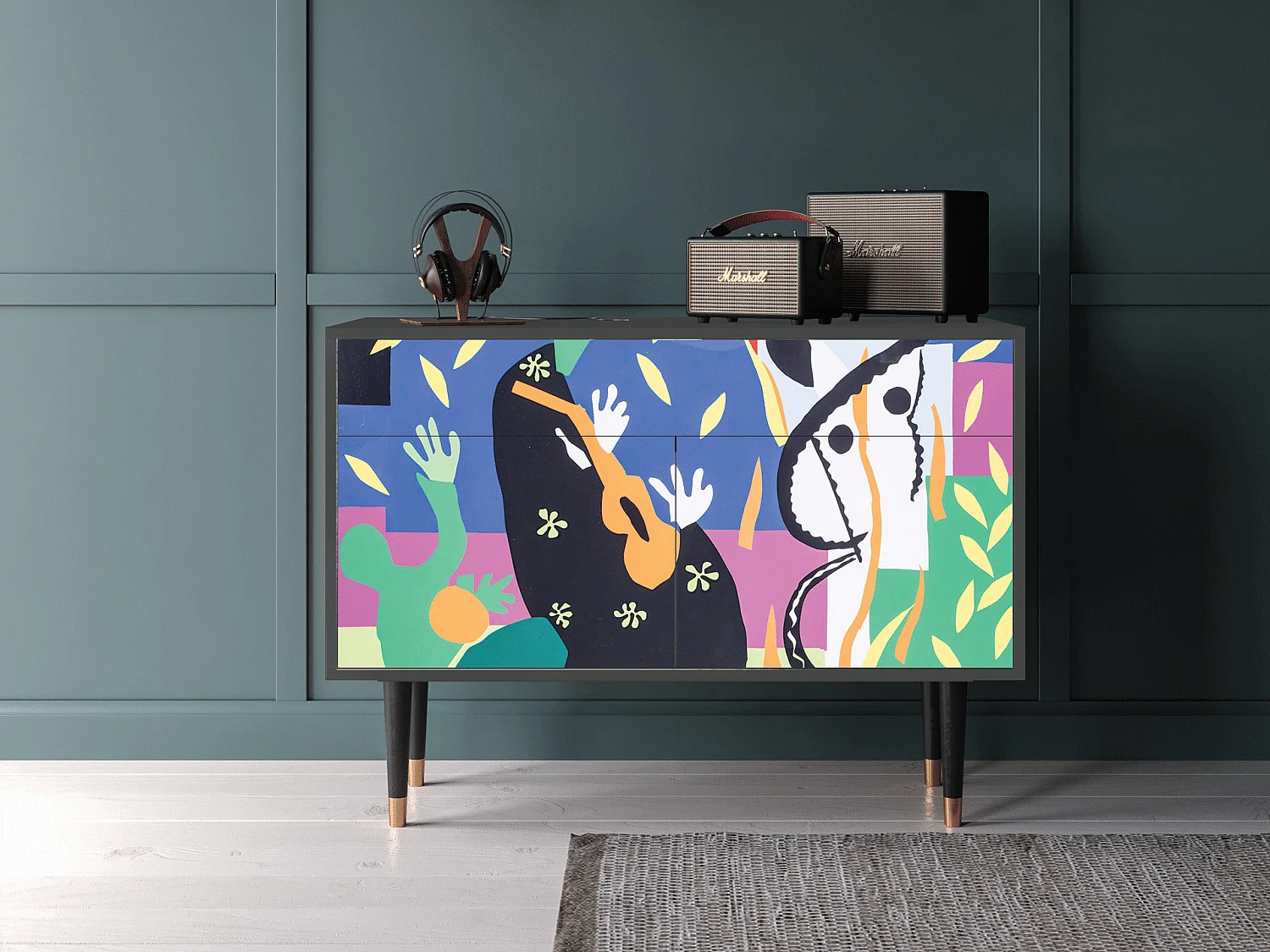 Sideboard - 115x85x48 cm - BS4 - La Tristesse du Roi, Anthrazit