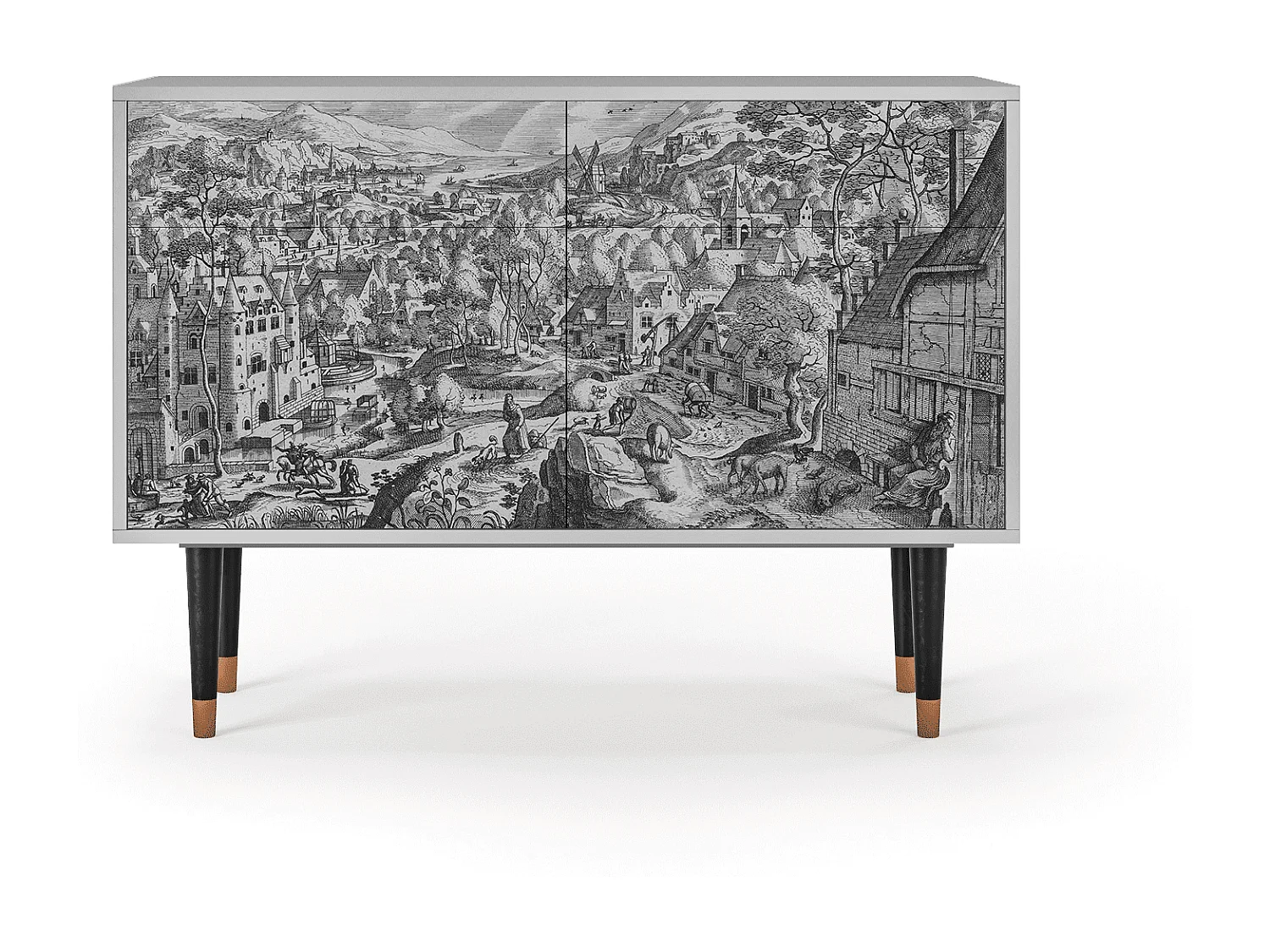 Buffet - 115x85x48 cm - BS4 - Bird Dropping, Gris