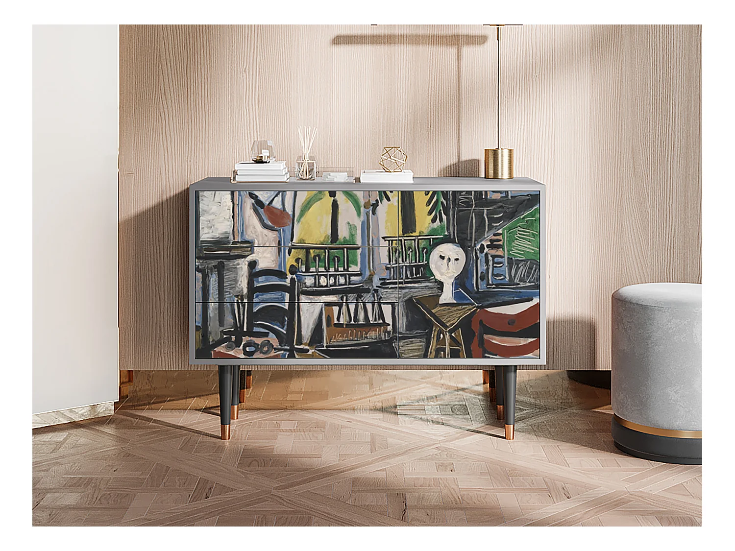 Kredens - 115х84х41 cm - S3 - The Studio , Szary