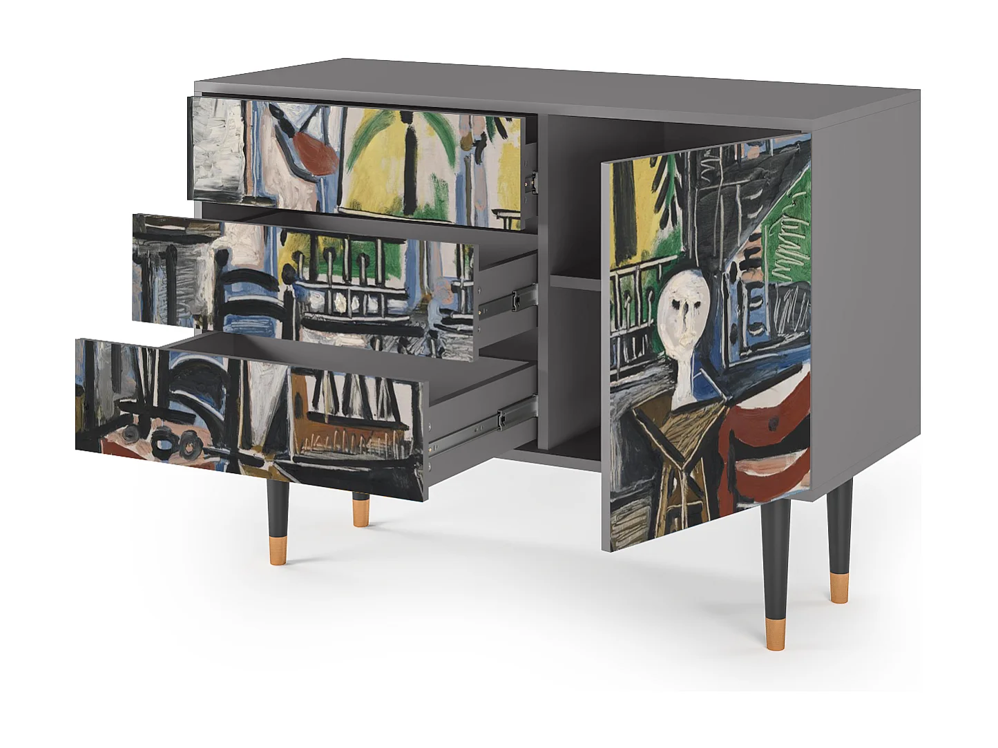 Kredens - 115х84х41 cm - S3 - The Studio , Szary