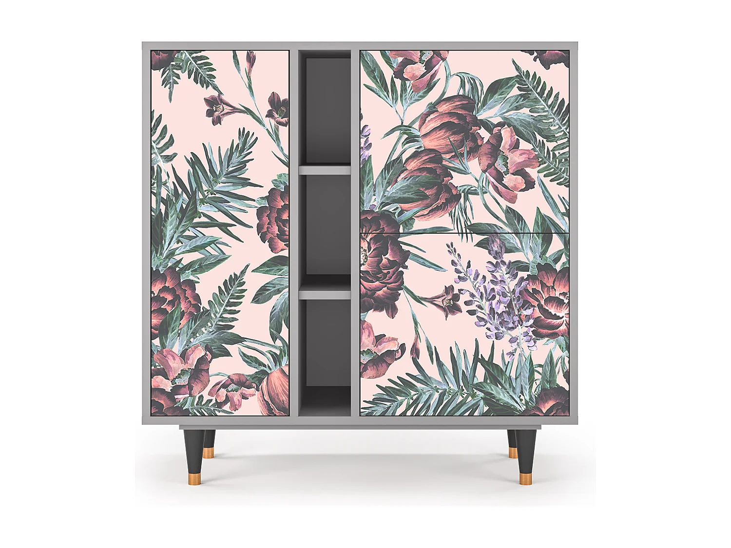 Buffet - 94х96х41 cm - BS5 - Peach Peonies, Gris