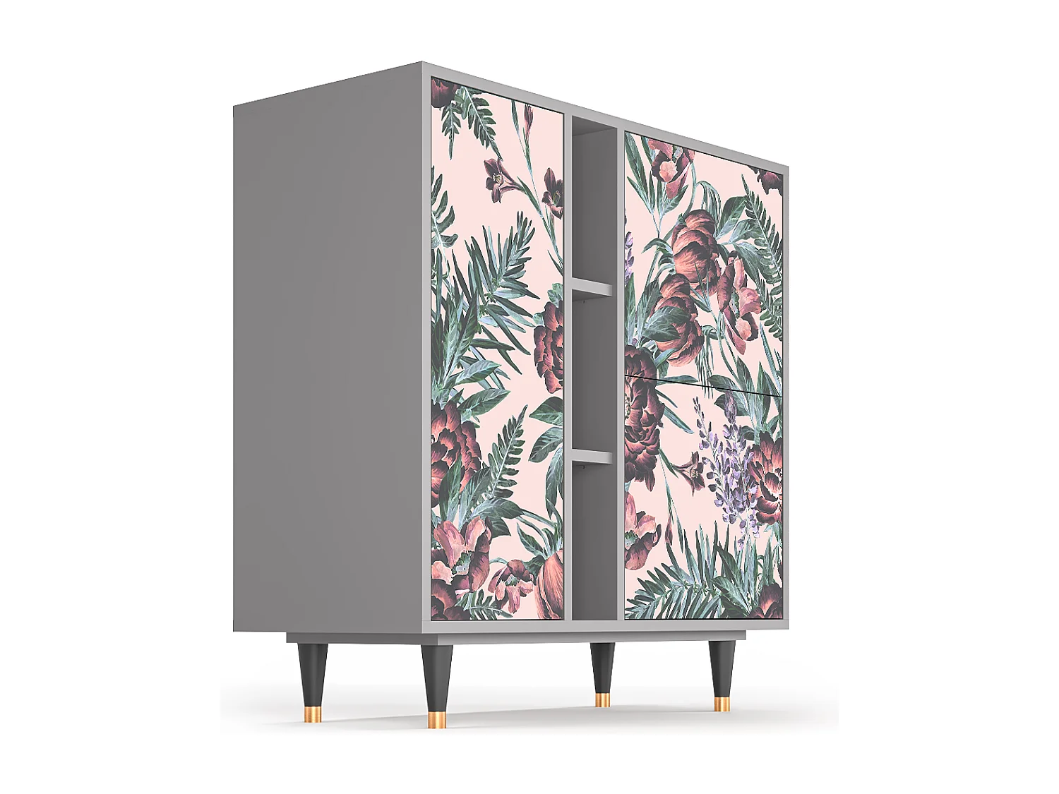 Buffet - 94х96х41 cm - BS5 - Peach Peonies, Gris