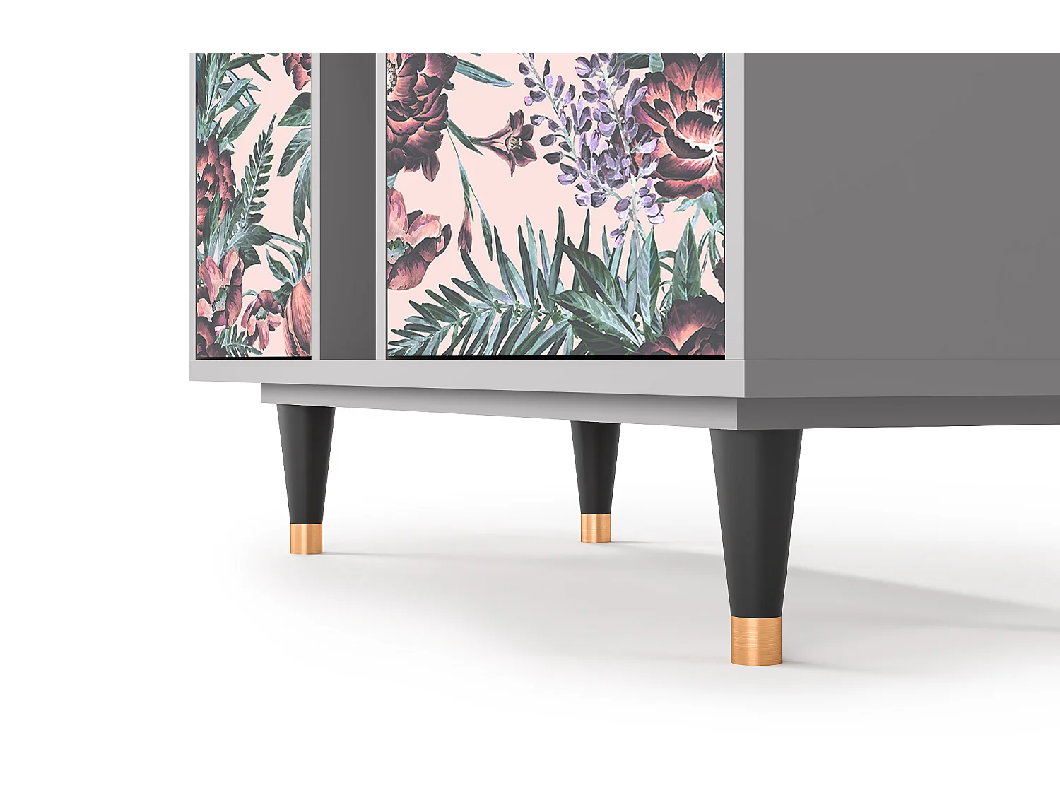 Credenza - 94х96х41 cm - BS5 - Peach Peonies, Grigio