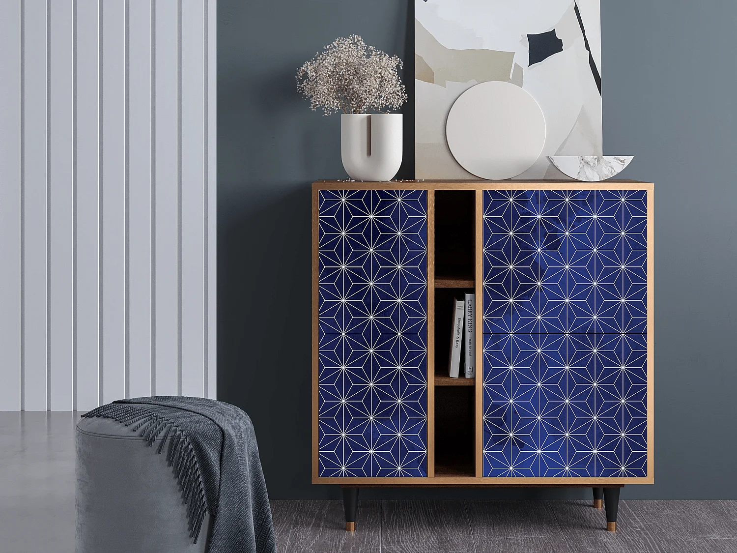 Credenza - 94х96х41 cm - BS5 - Milky Way, Noce