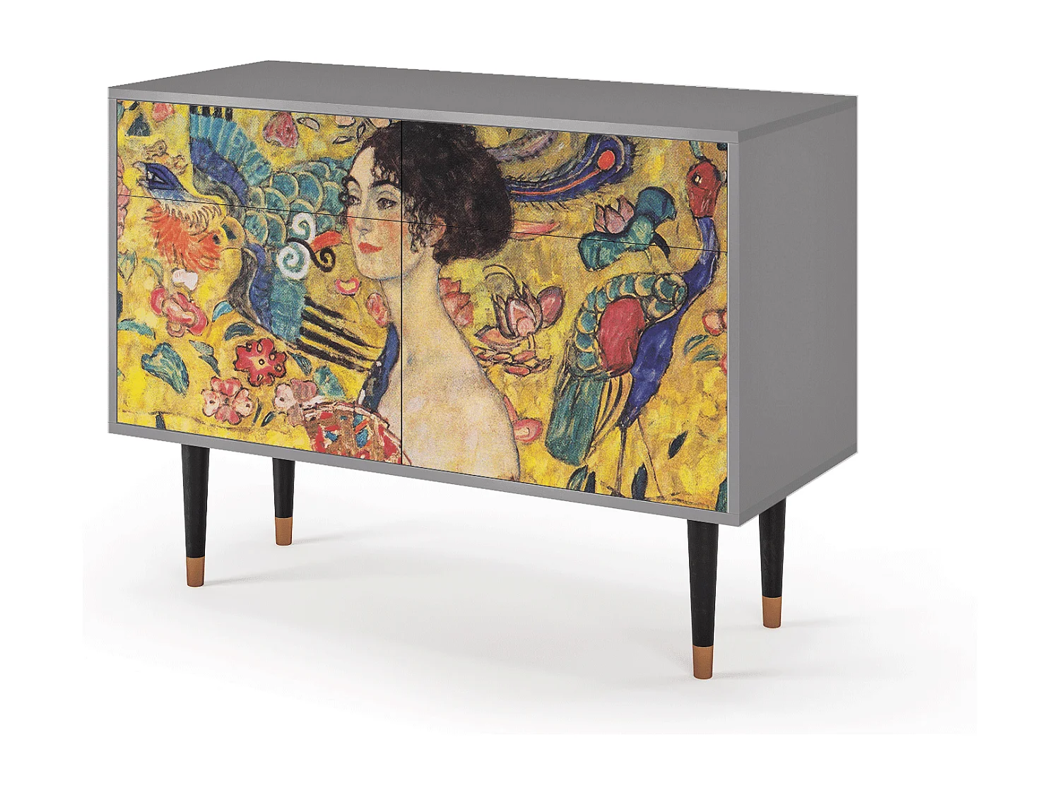 Aparador - 115x85x48 cm - BS4 - Lady with Fan by Klimt, Gris