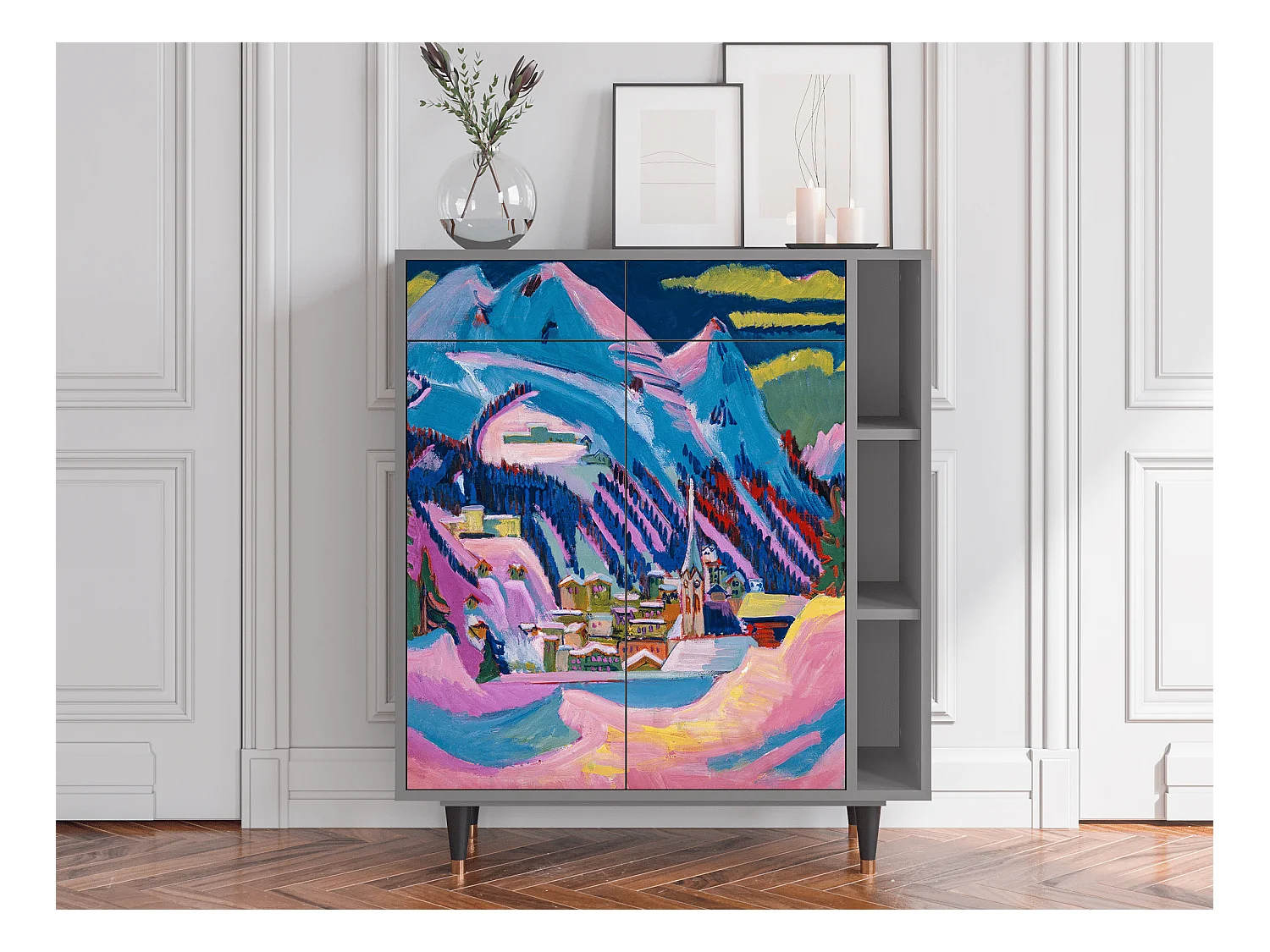 Sideboard - 96х110х41 cm - BS6 - Davos Winter, Grau