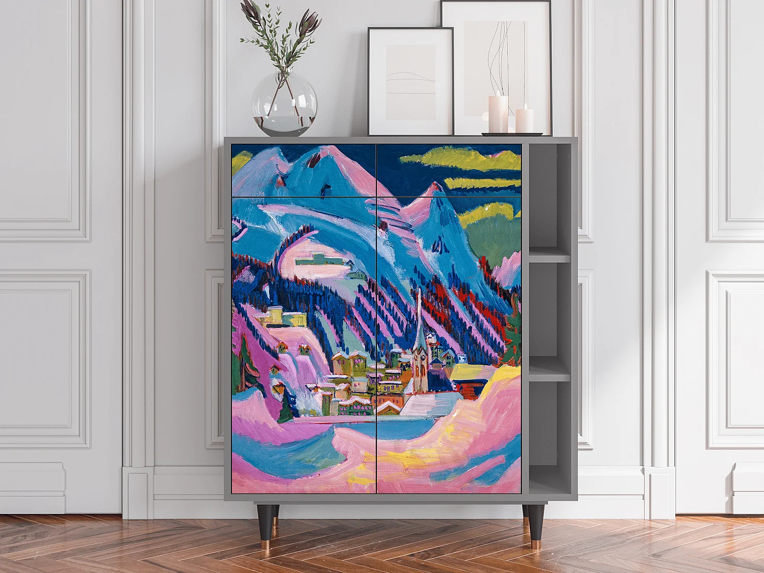 Aparador - 96х110х41 cm - BS6 - Davos Winter, Gris