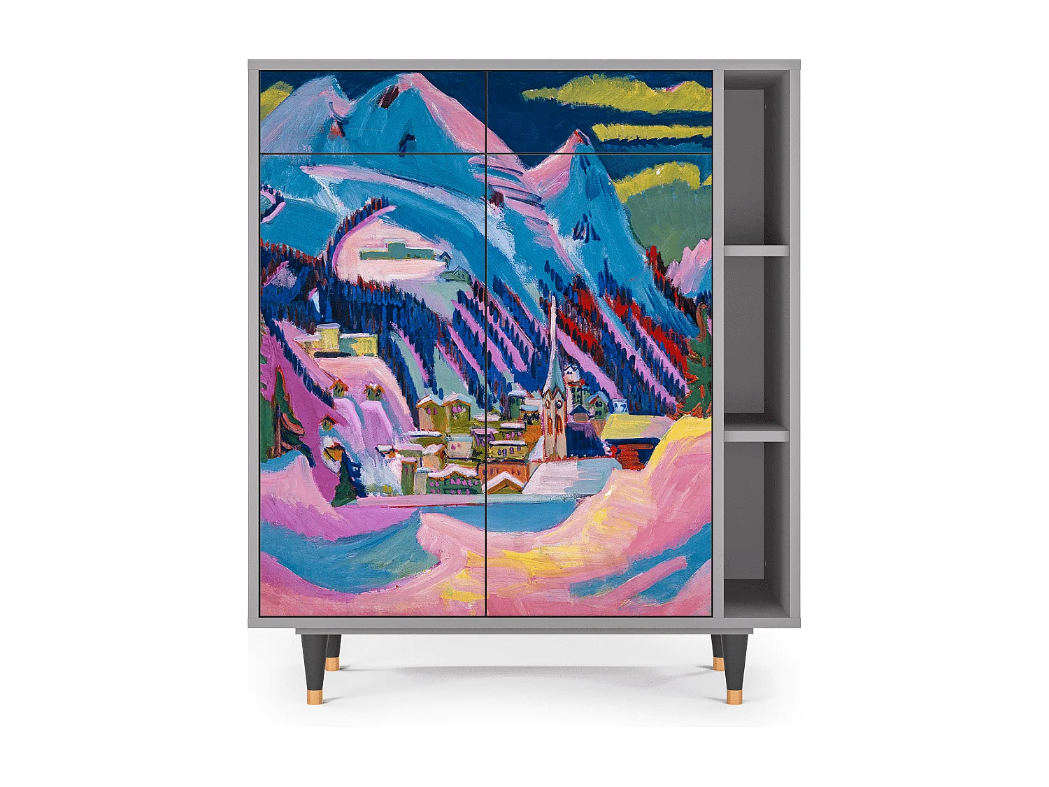 Aparador - 96х110х41 cm - BS6 - Davos Winter, Gris