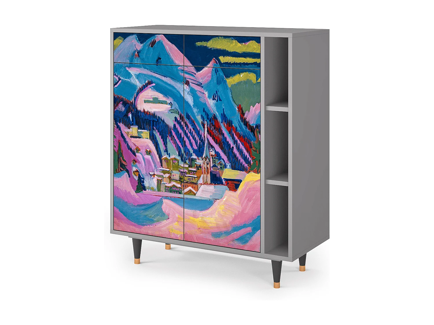 Aparador - 96х110х41 cm - BS6 - Davos Winter, Gris