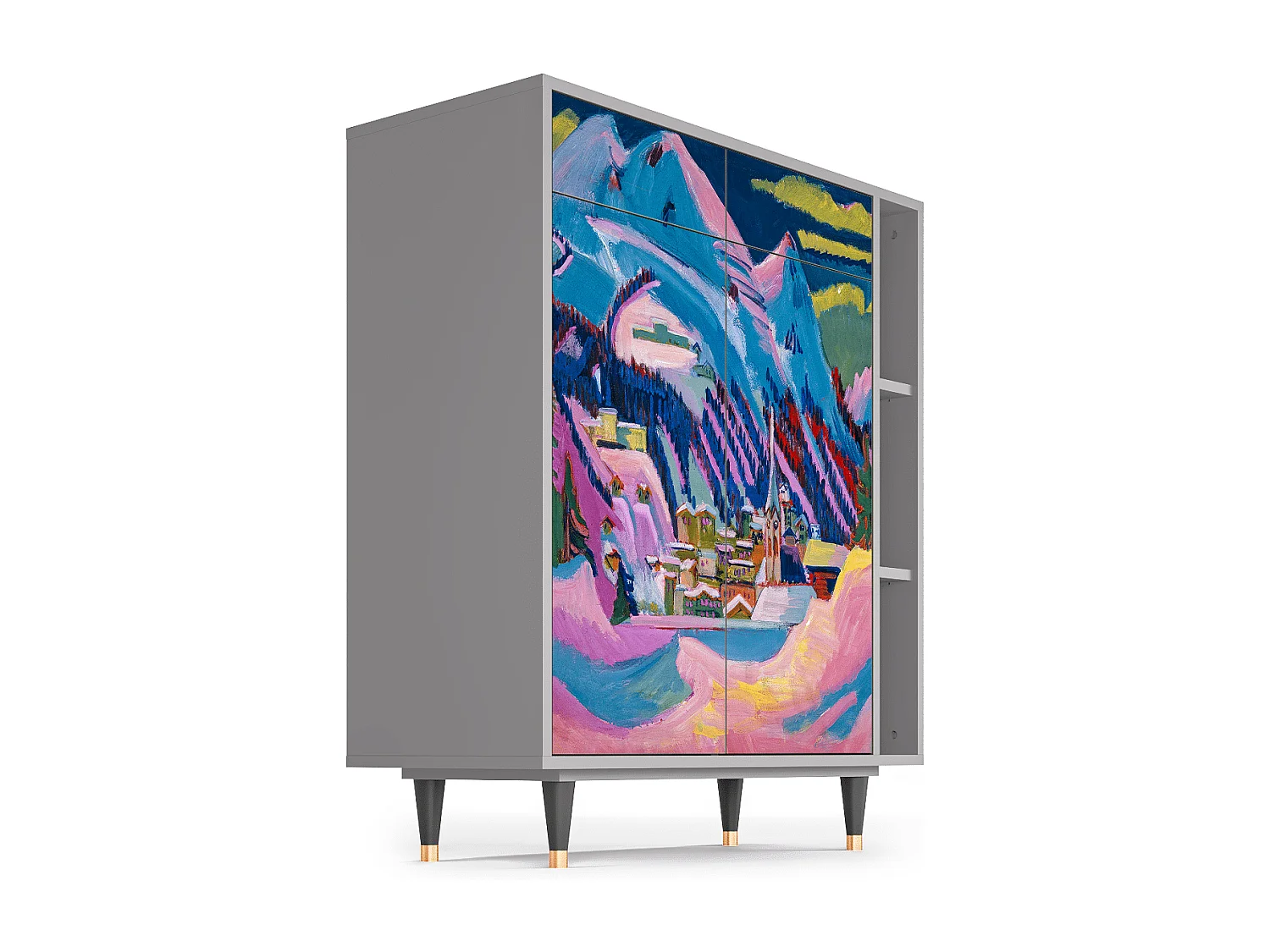 Aparador - 96х110х41 cm - BS6 - Davos Winter, Gris