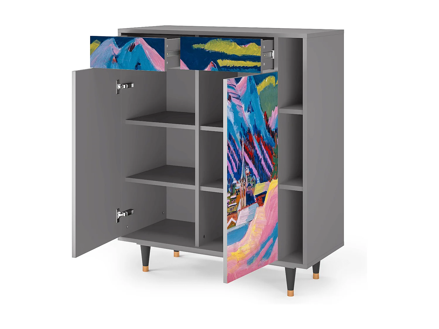 Aparador - 96х110х41 cm - BS6 - Davos Winter, Gris