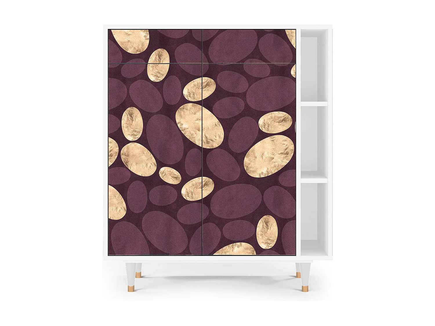 Kredens - 96х110х41 cm - BS6 - Fine Wine, Biały