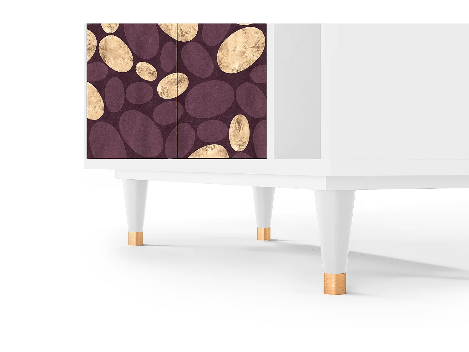 Kredens - 96х110х41 cm - BS6 - Fine Wine, Biały