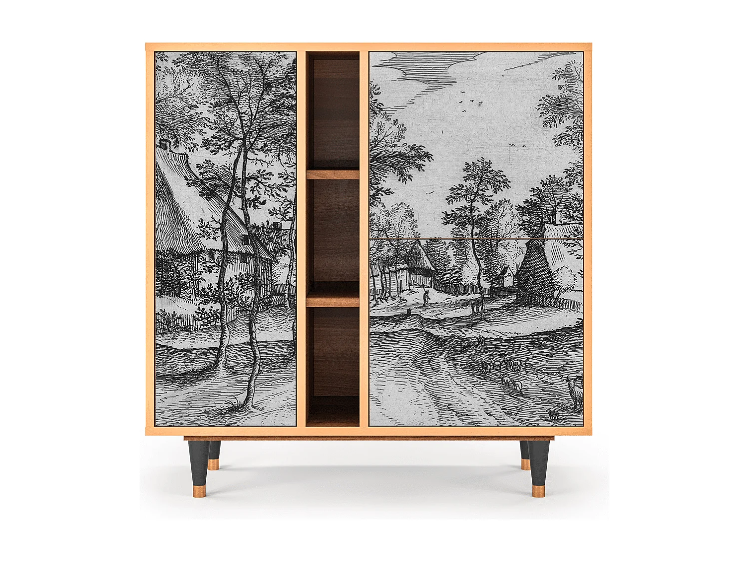 Buffet - 94х96х41 cm - BS5 - Village Road, Noyer