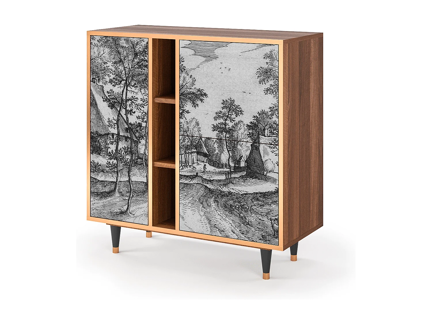 Buffet - 94х96х41 cm - BS5 - Village Road, Noyer