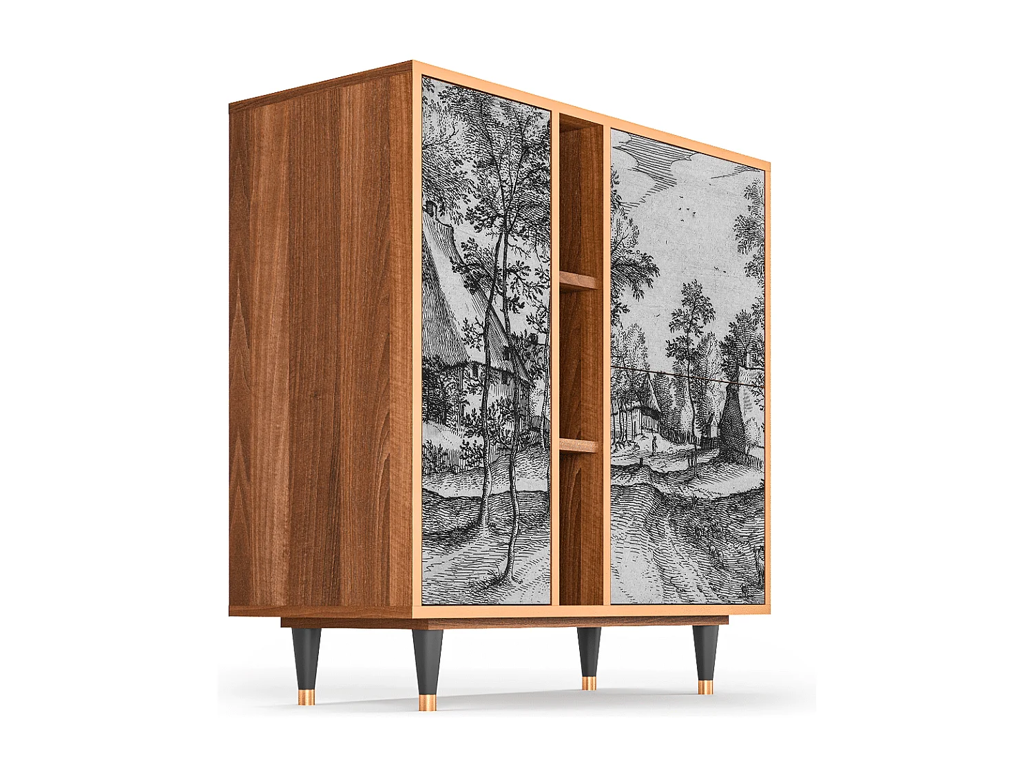 Buffet - 94х96х41 cm - BS5 - Village Road, Noyer