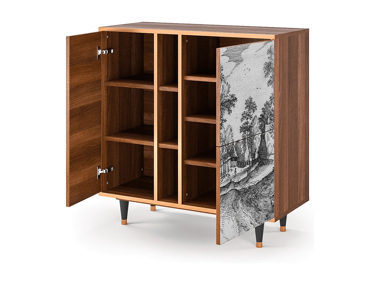 Buffet - 94х96х41 cm - BS5 - Village Road, Noyer