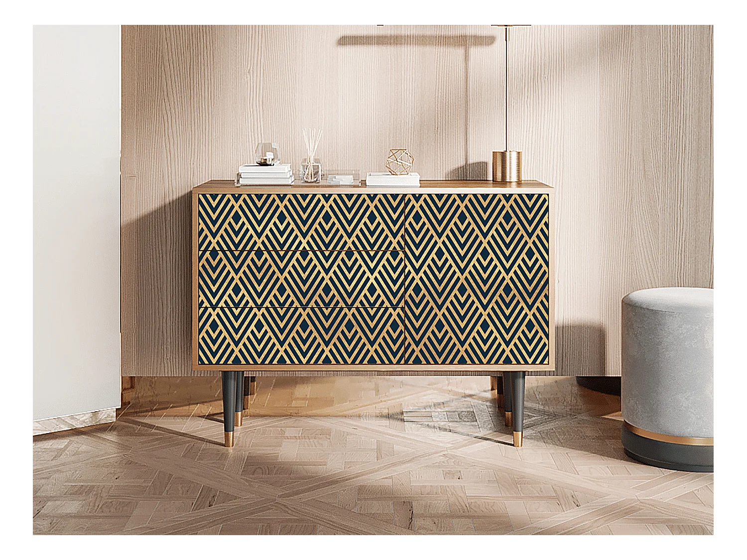 Buffet - 115х84х41 cm - S3 - Egypt Triangles, Noyer