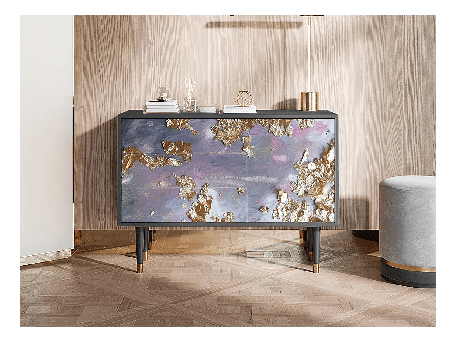 Buffet - 115х84х41 cm - S3 - Planet Earth, Anthracite