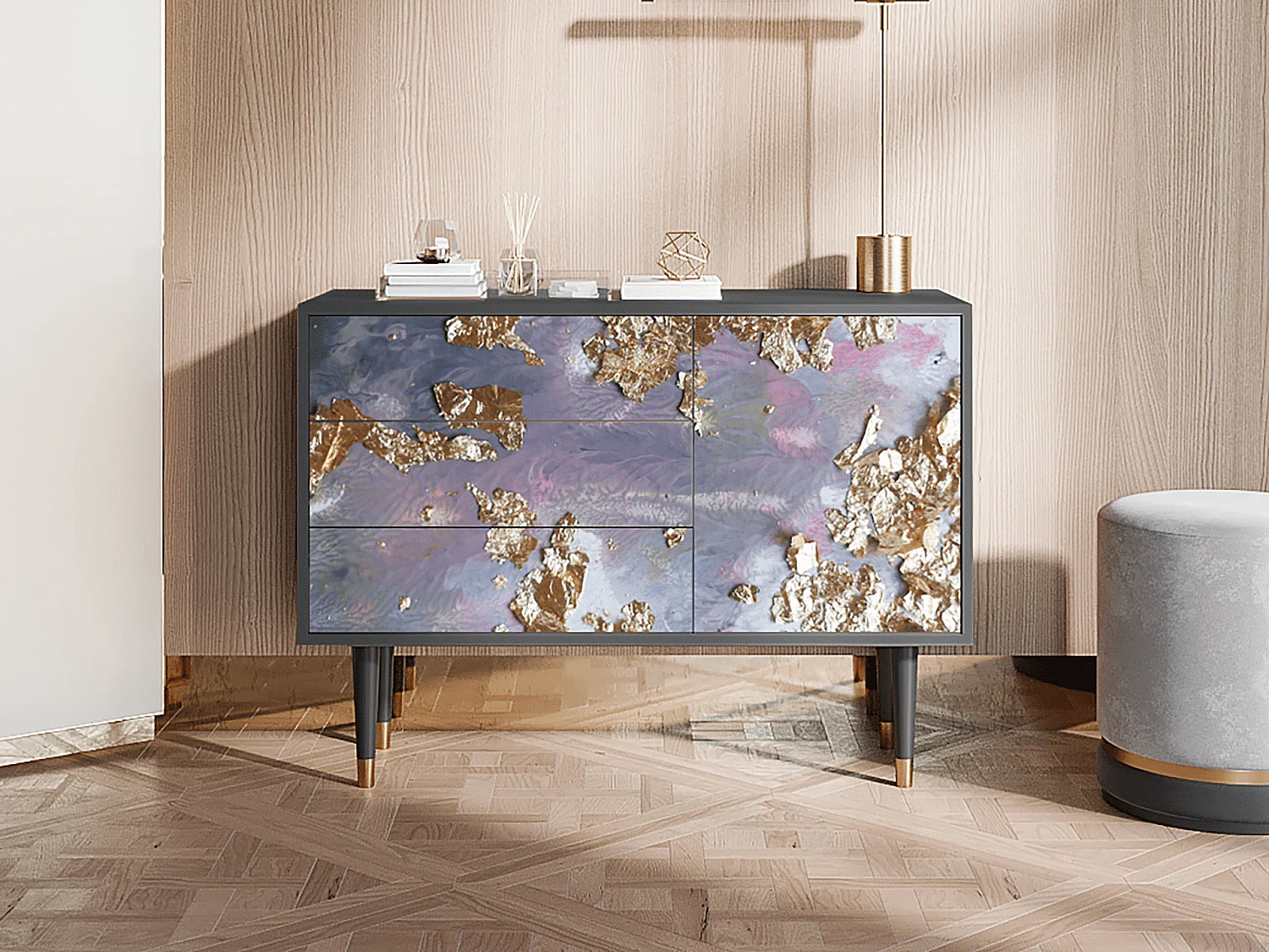 Buffet - 115х84х41 cm - S3 - Planet Earth, Anthracite