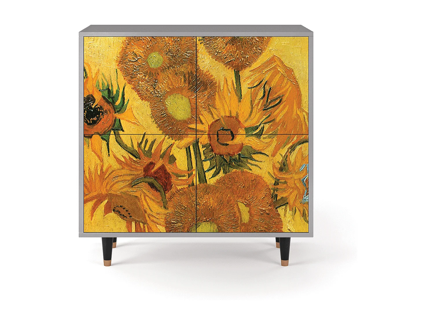 Buffet - 94x96x48 cm - BS3 - Sunflowers, Gris