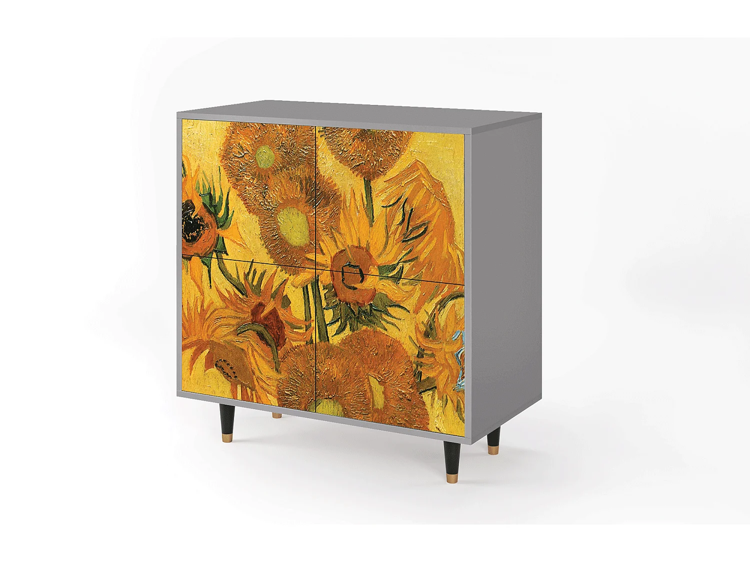 Buffet - 94x96x48 cm - BS3 - Sunflowers, Gris