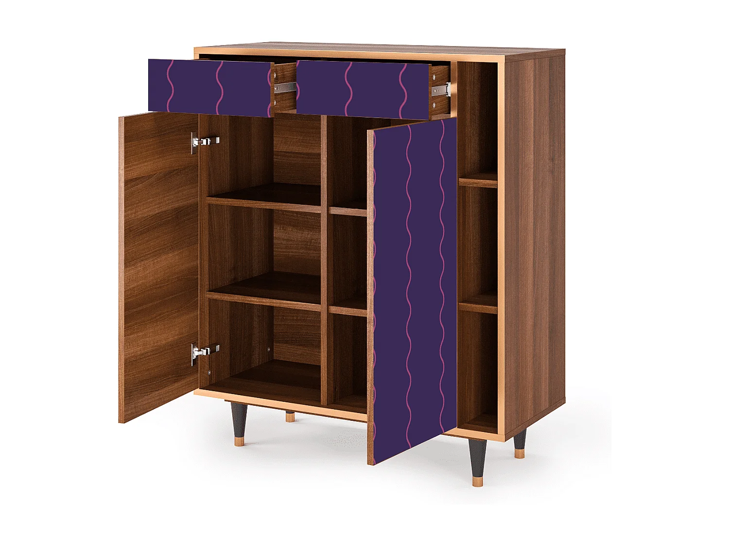 Aparador - 96х110х41 cm - BS6 - Grape Maccaroni, Nogal