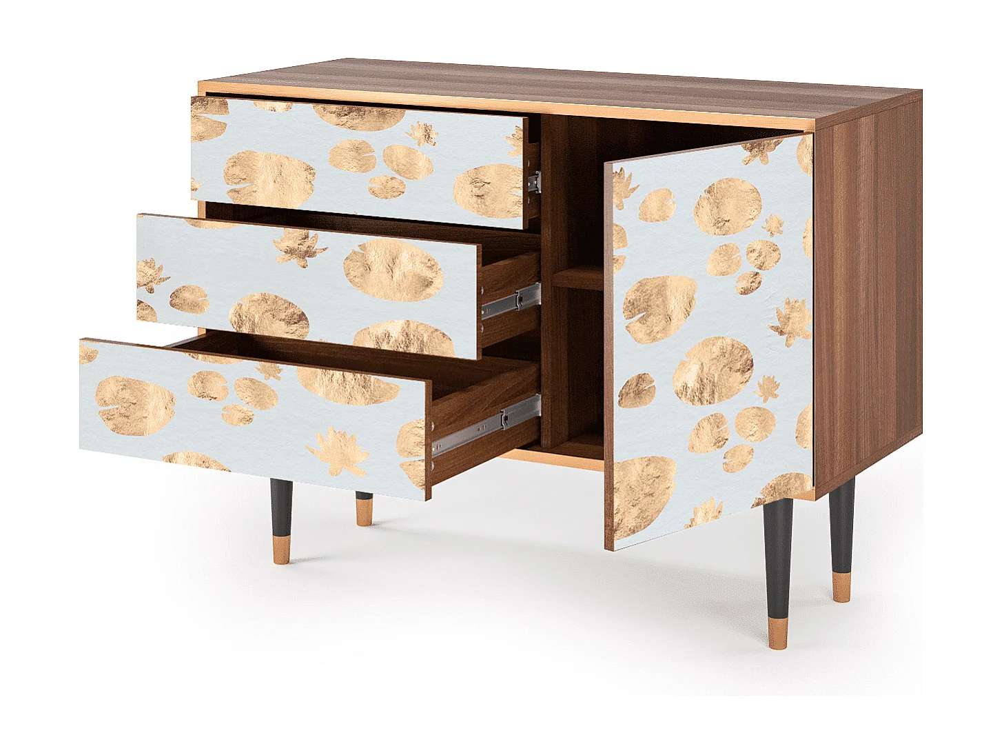 Credenza - 115х84х41 cm - S3 - Blue Giraffe, Noce