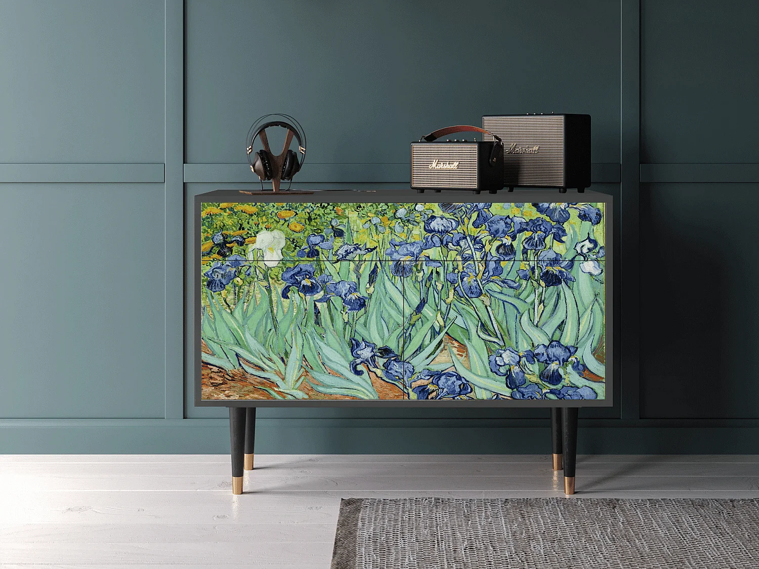 Sideboard - 115x85x48 cm - BS4 - Irises , Anthrazit