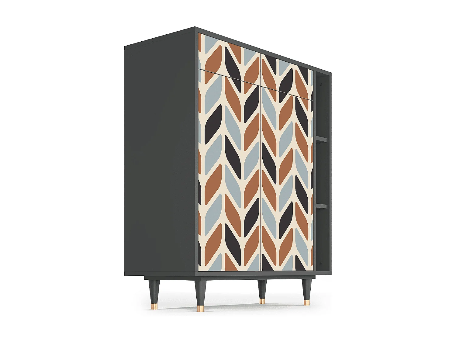 Sideboard - 96х110х41 cm - BS6 - Beige Laure, Anthrazit