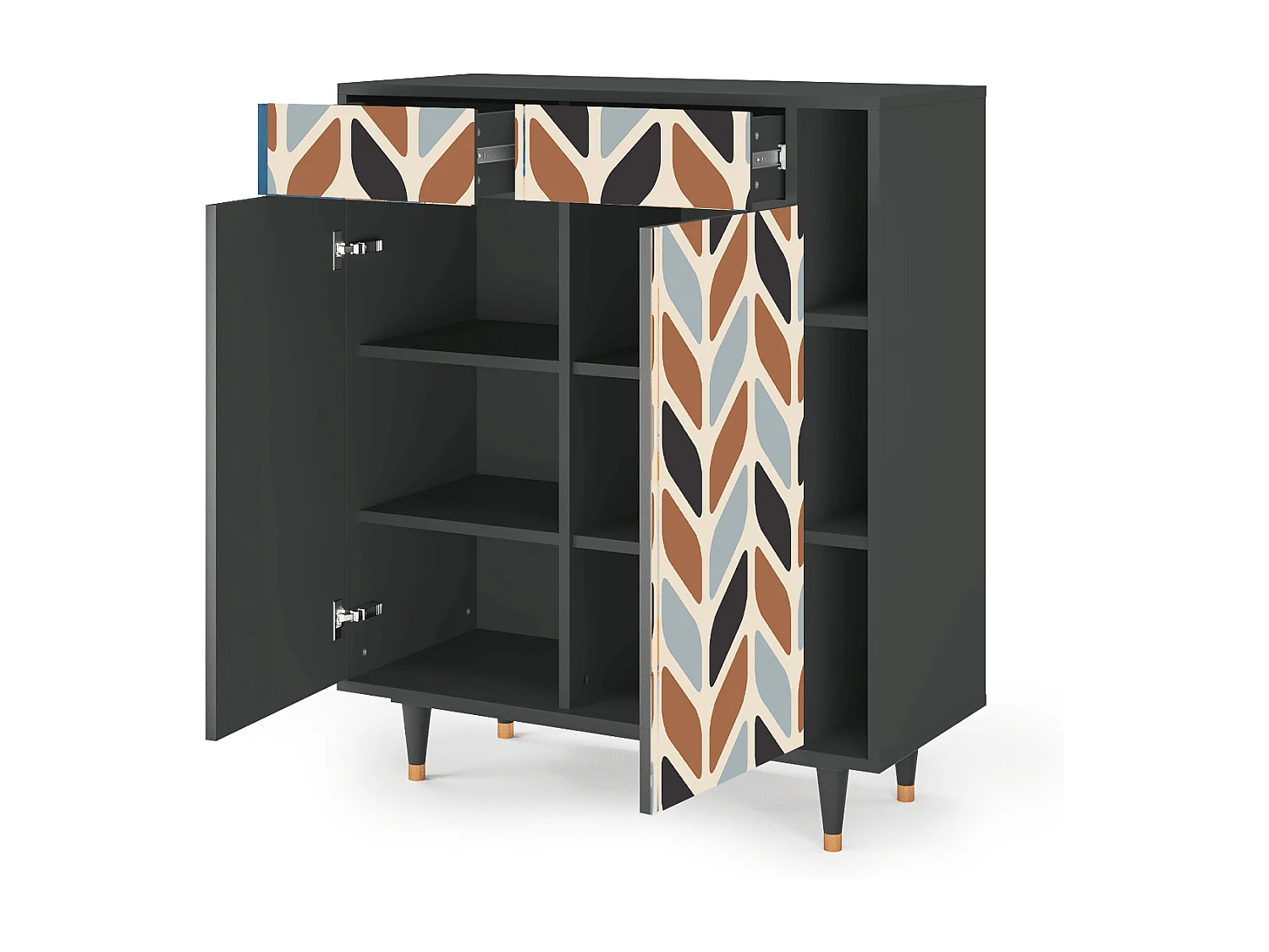 Buffet - 96х110х41 cm - BS6 - Beige Laure, Anthracite