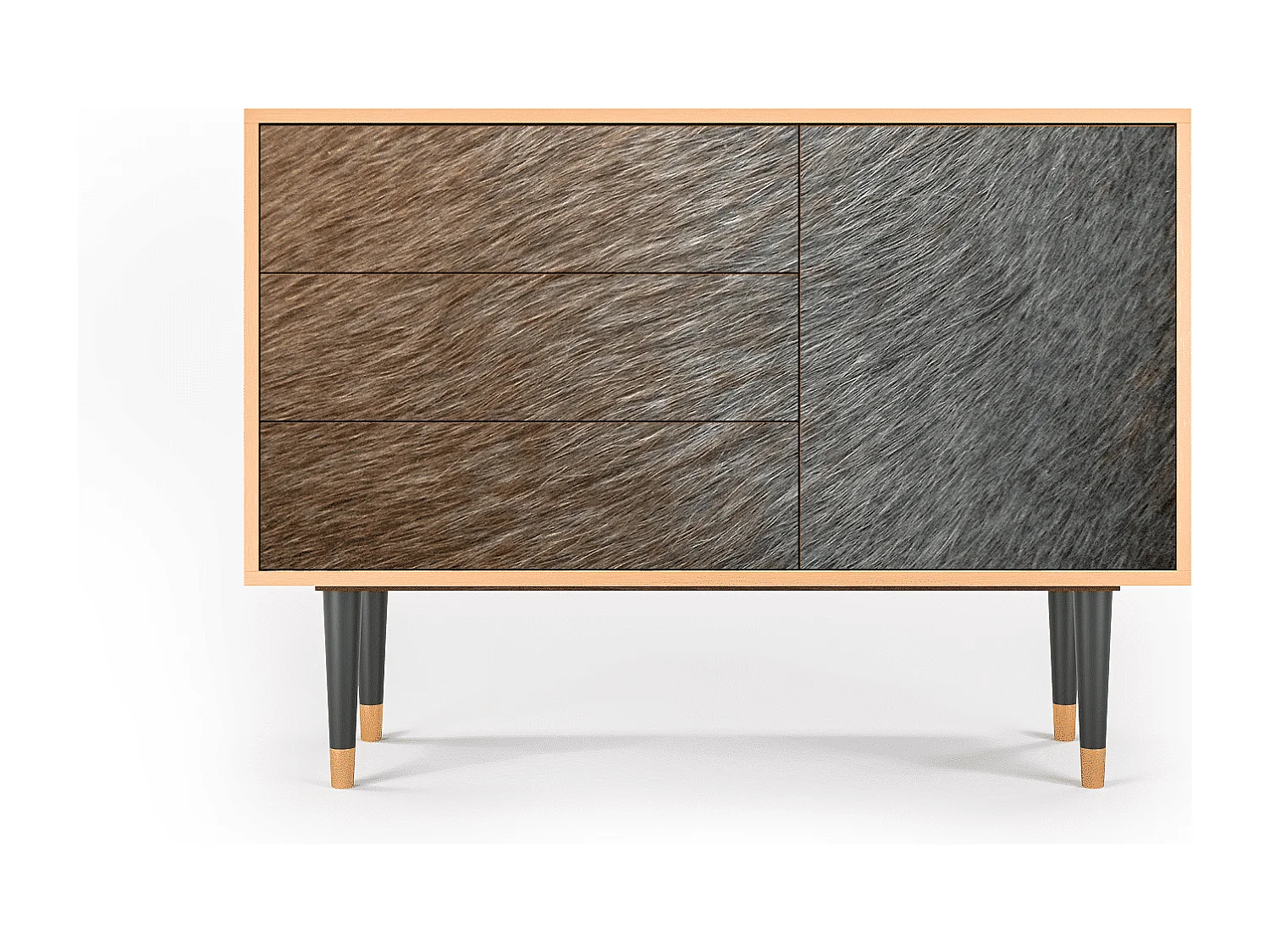 Kredens - 115х84х41 cm - S3 - Peanut Hair, Orzech