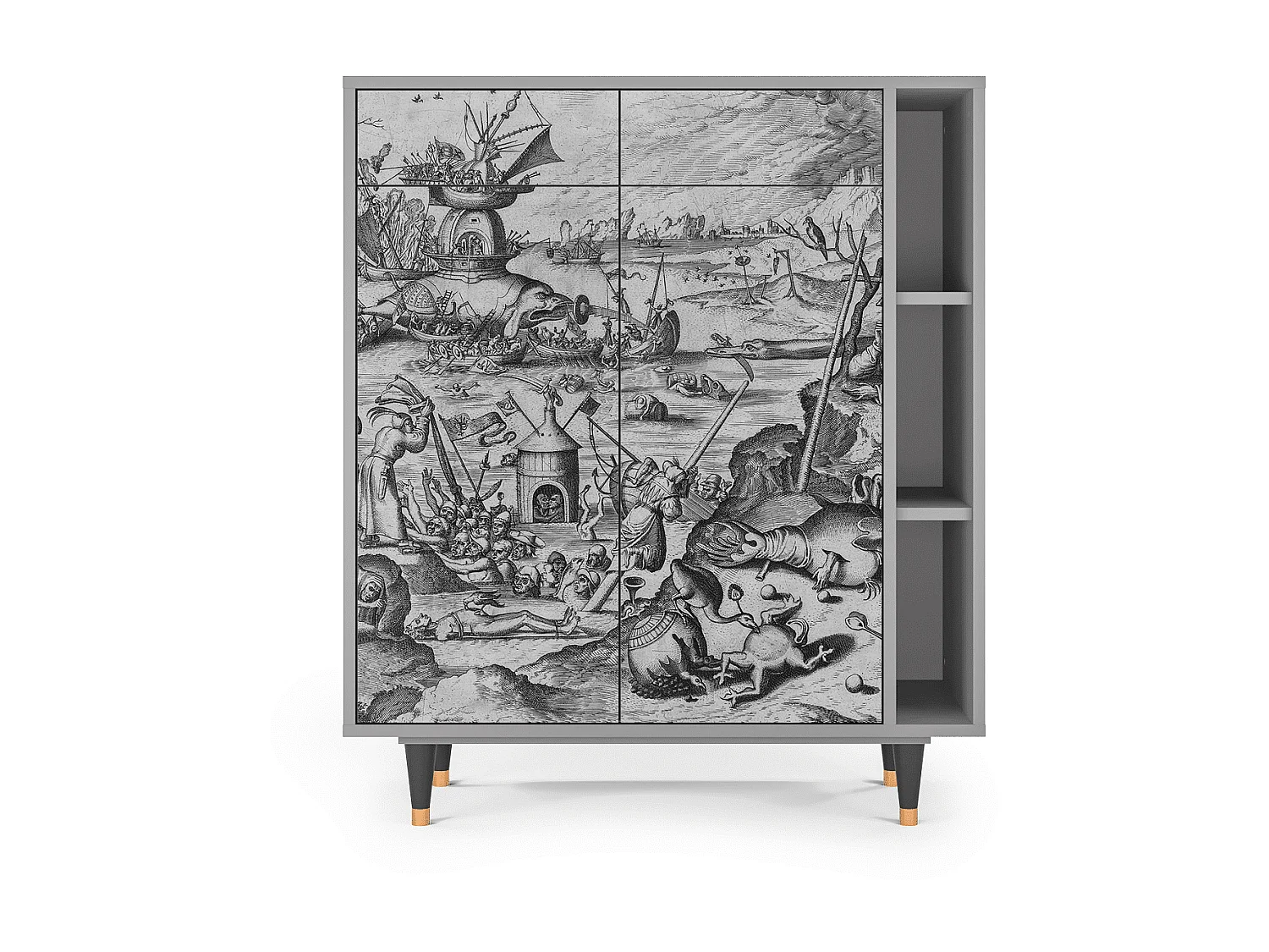 Aparador - 96х110х41 cm - BS6 - The Temptation, Cinza