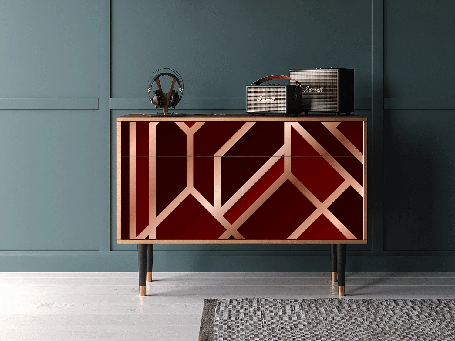 Kredens - 115x85x48 cm - BS4 - Velvet 1920's, Orzech