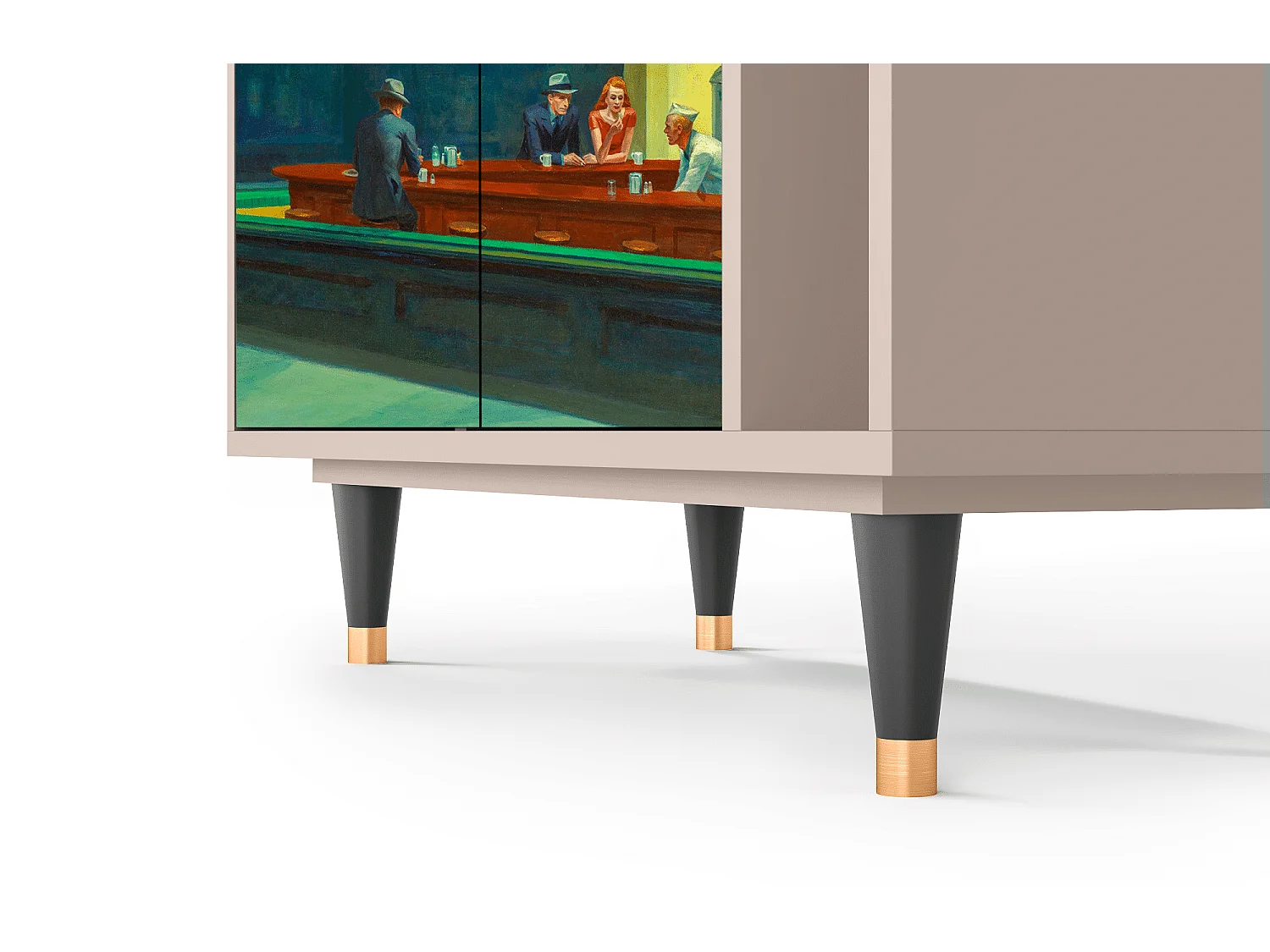 Aparador - 96х110х41 cm - BS6 - Nighthawks by Hopper, Latte