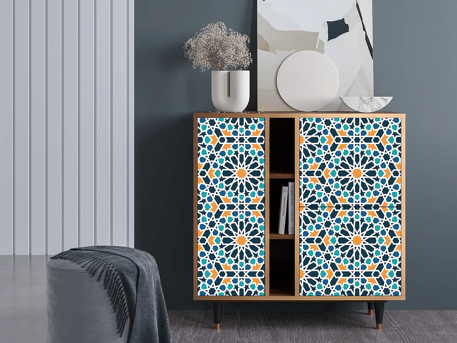 Buffet - 94х96х41 cm - BS5 - Kaleidoscope, Noyer