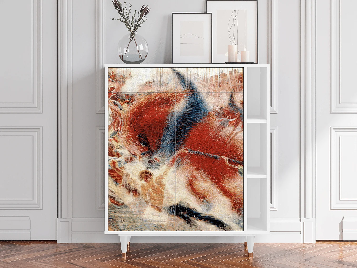 Kredens - 96х110х41 cm - BS6 - The City Rises, Biały