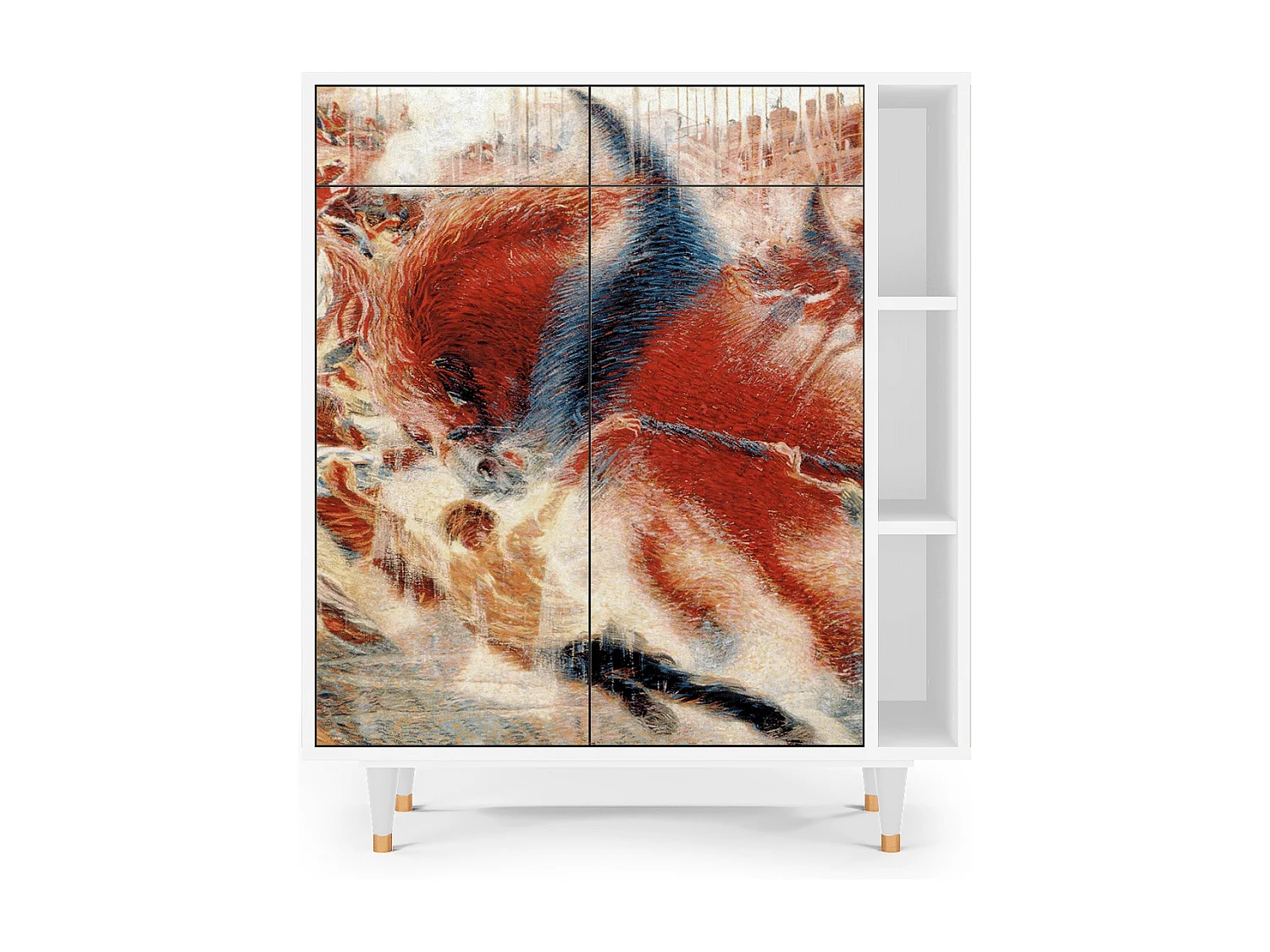 Kredens - 96х110х41 cm - BS6 - The City Rises, Biały