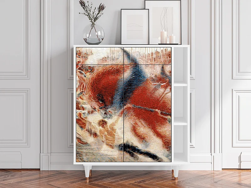 Kredens - 96х110х41 cm - BS6 - The City Rises, Biały