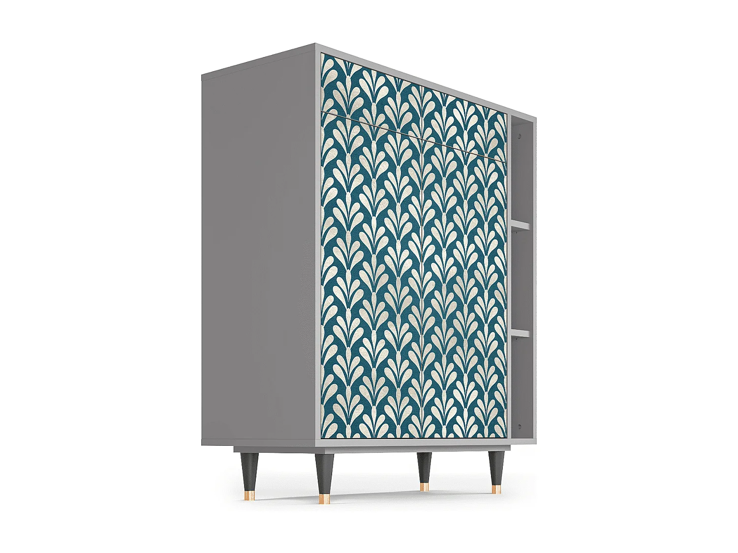 Kredens - 96х110х41 cm - BS6 - Milky Tears, Szary