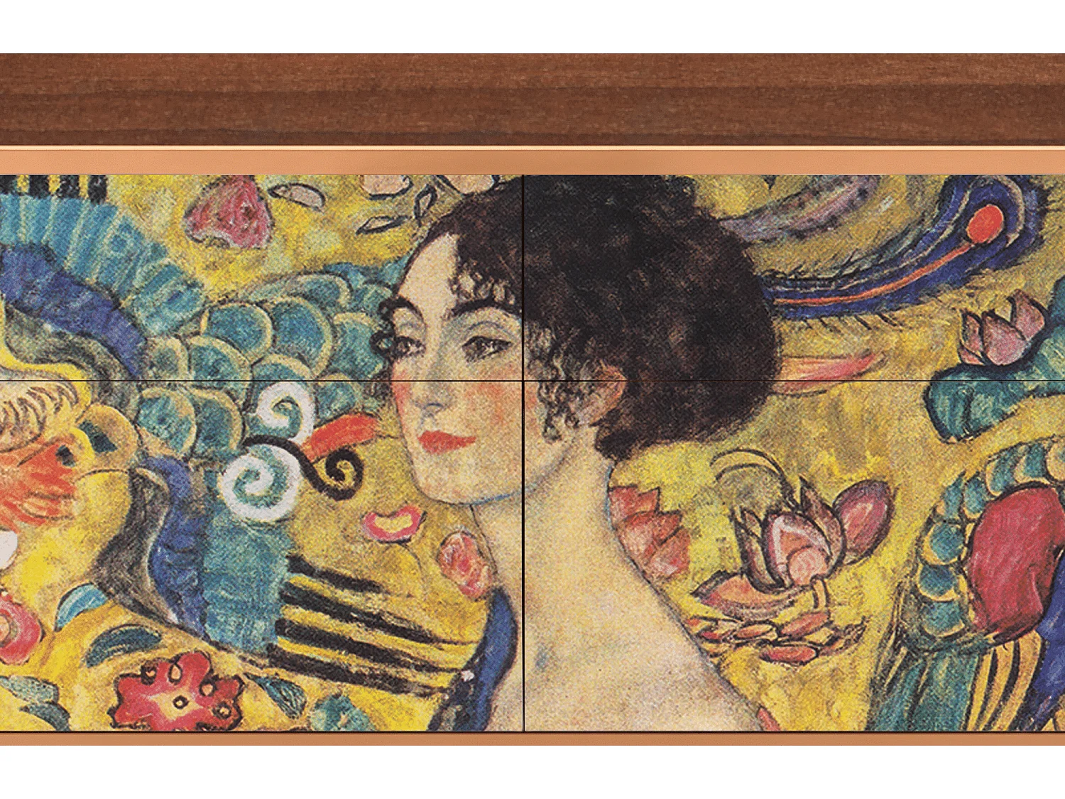 Buffet - 115x85x48 cm - BS4 - Lady with Fan by Klimt, Noyer