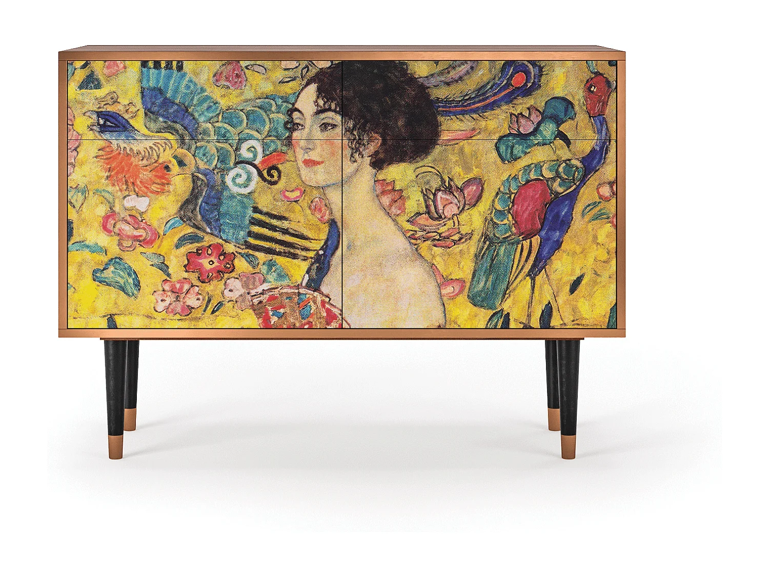 Credenza - 115x85x48 cm - BS4 - Lady with Fan by Klimt, Noce