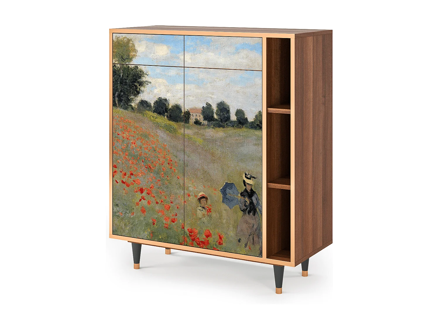 Credenza - 96х110х41 cm - BS6 - The Poppy Field   , Noce