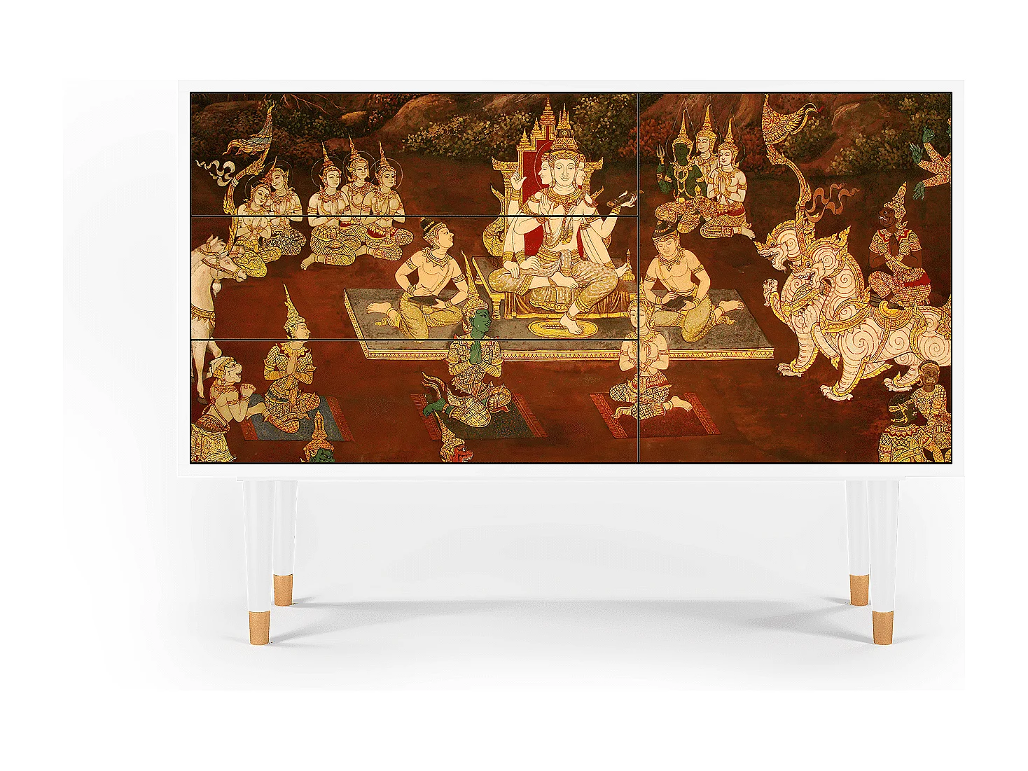 Kredens - 115х84х41 cm - S3 - The Creation of Adam, Biały