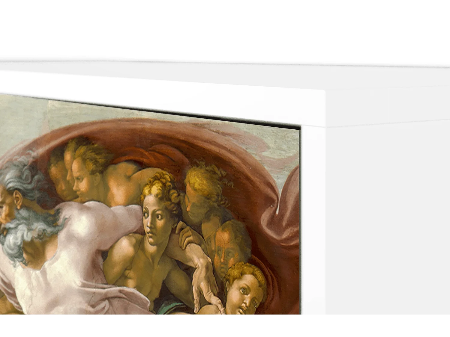 Kredens - 115х84х41 cm - S3 - The Creation of Adam, Biały