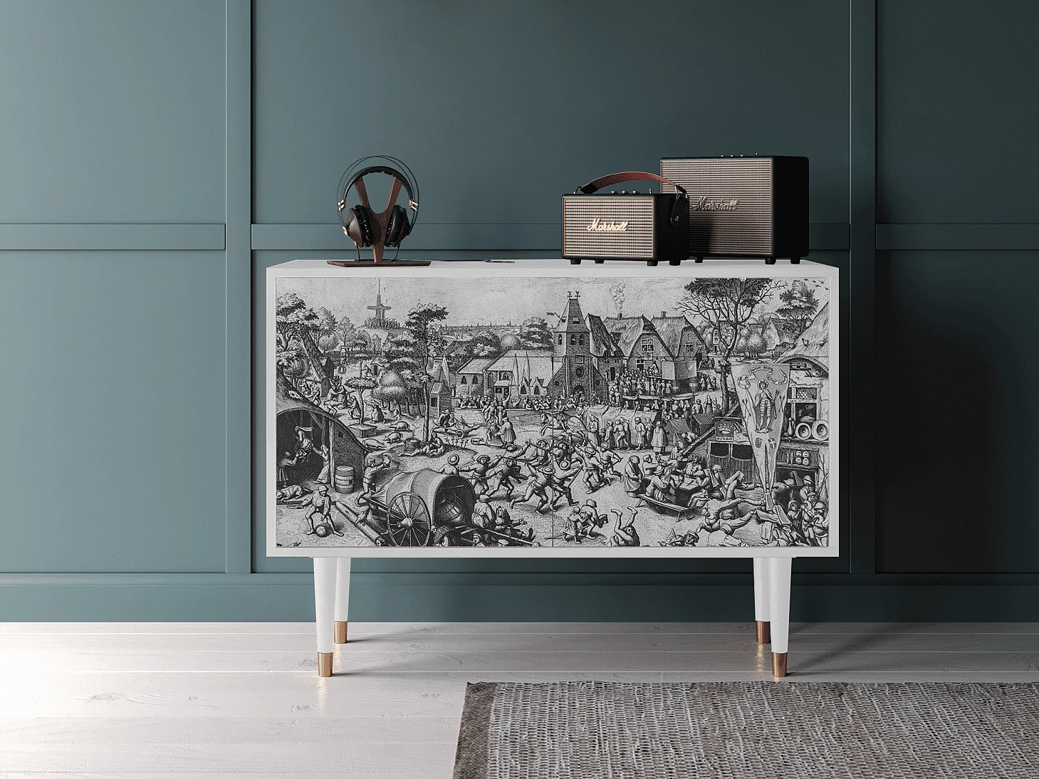 Buffet - 115x85x48 cm - BS4 - The Festival of Saint, Blanc