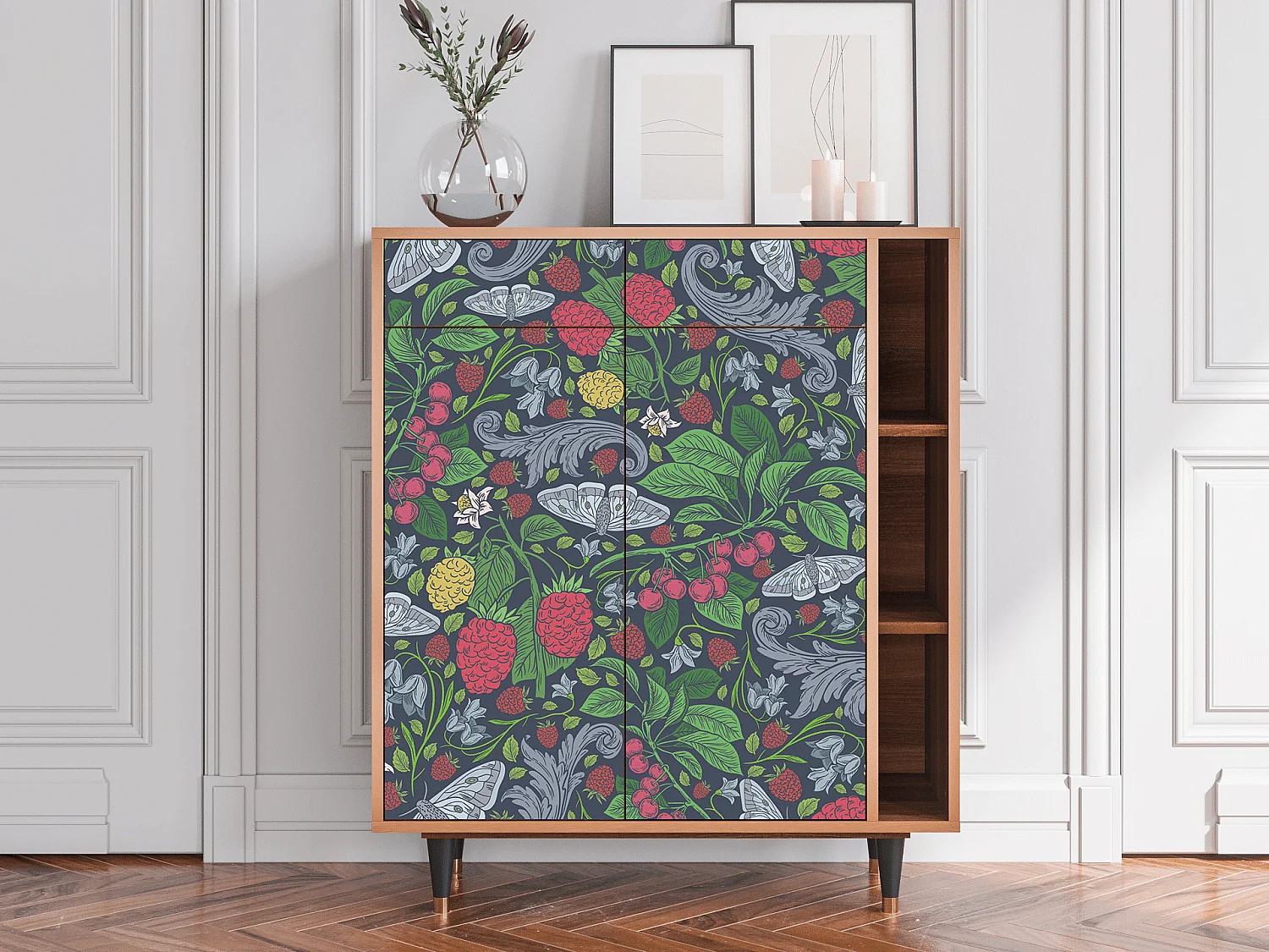 Credenza - 96х110х41 cm - BS6 - Summer Berries, Noce
